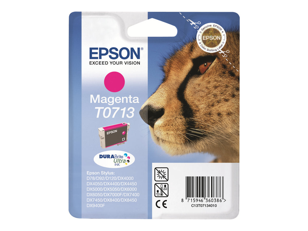 EPSON T0713 Tintenpatrone magenta Verpackung