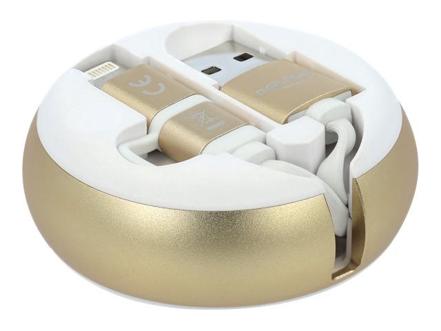 DELOCK USB 2.0 Aufrollkabel Typ-A zu Micro-B schwarz - Detailansicht