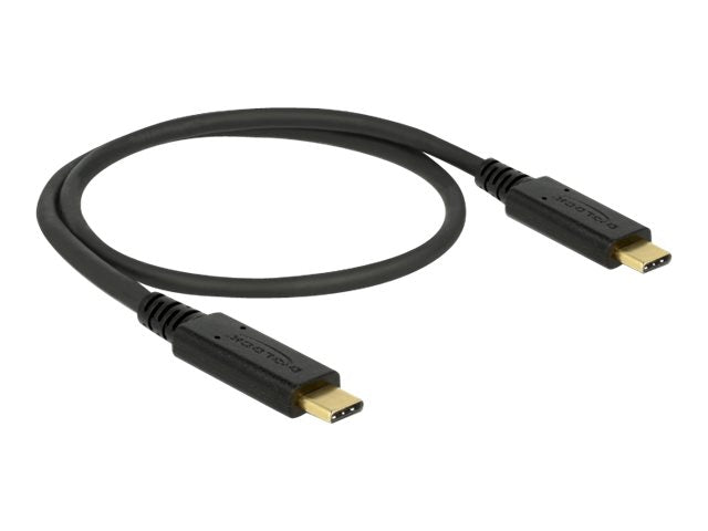 DELOCK USB 2.0 Kabel Type-C zu Type-C 0,5 m Vorderansicht