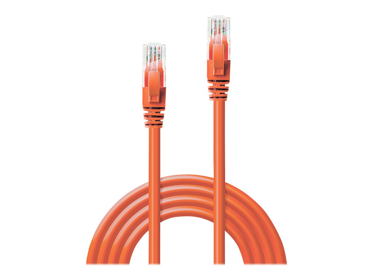 LINDY Cat.6 U/UTP Kabel, orange, 0,5m - Verpackung