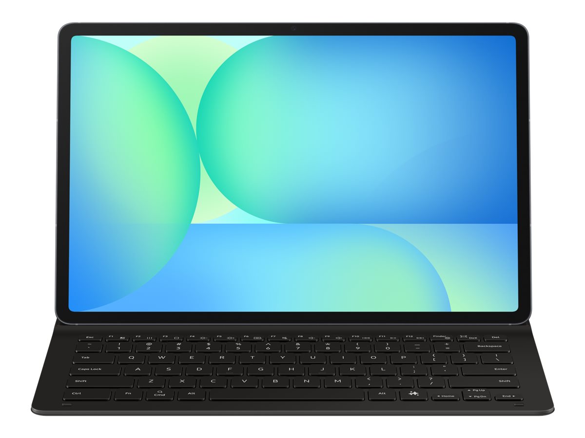 Vorderansicht des SAMSUNG Book Cover Keyboard Slim für Galaxy Tab S10 FE+ Black
