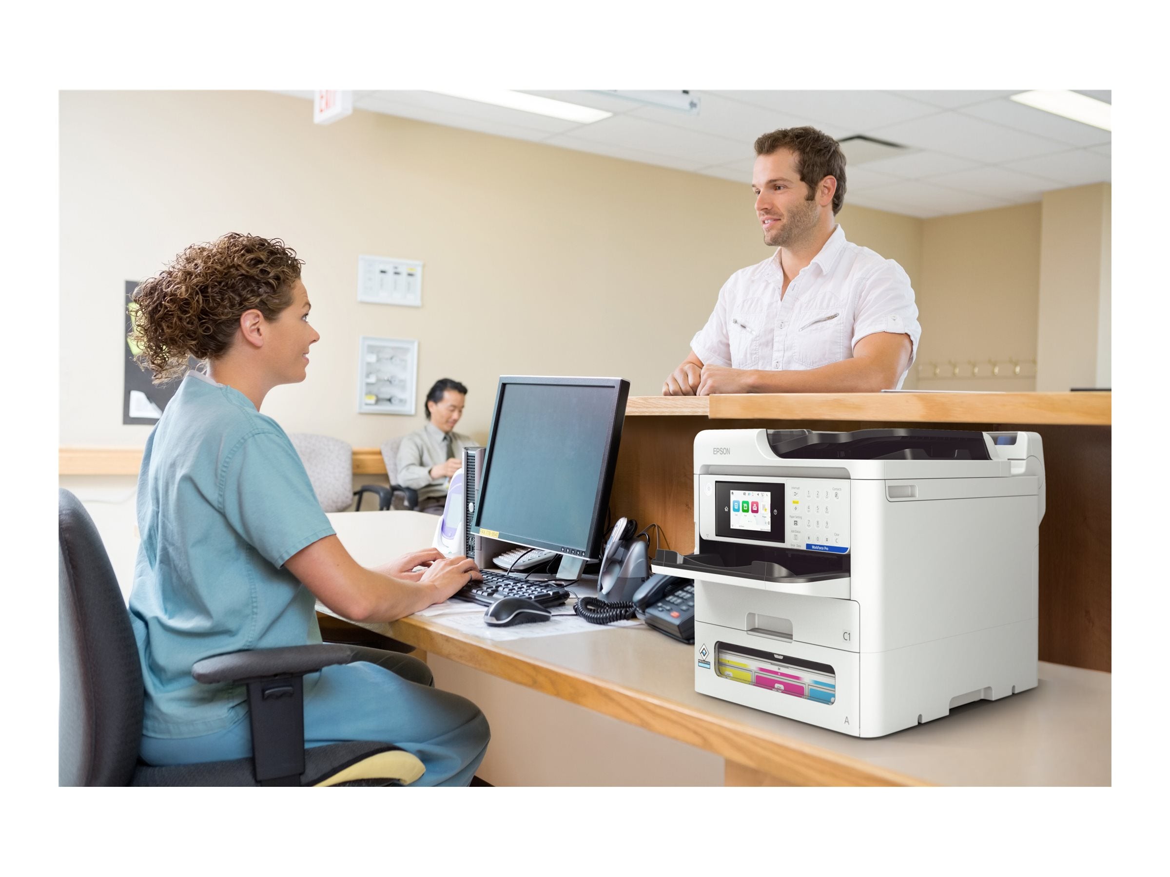 EPSON WorkForce Pro EM-C800RDWF Inkjet Multifunction Printer 25ppm BAM