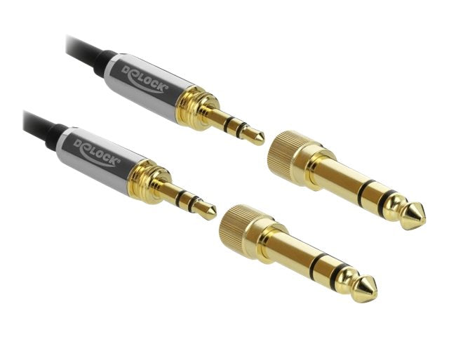 DELOCK Klinkenkabel 3,5 mm 3 Pin Stecker zu Stecker Verpackung