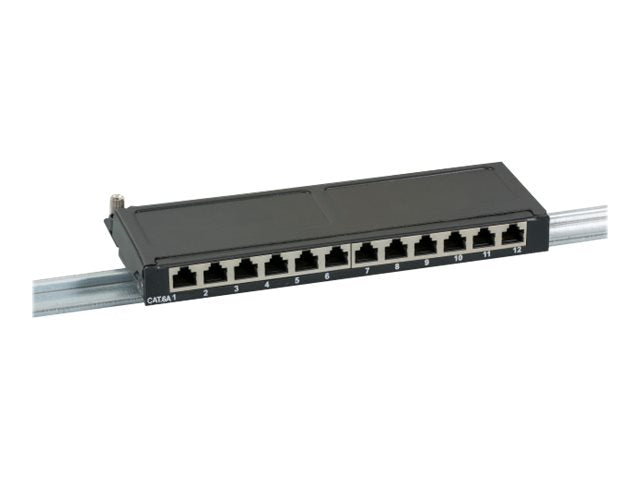 EFB Mini Patchpanel STP 12xRJ45 Cat6A Vorderansicht