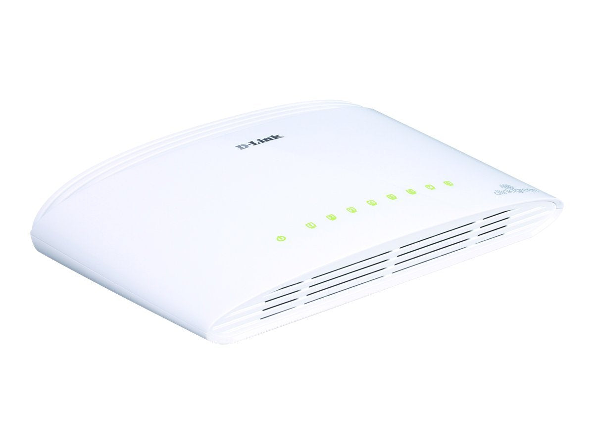 D-LINK DGS-1008D 8-Port Layer 2 unmanaged Gigabit Switch Vorderansicht