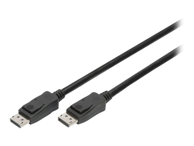 DIGITUS DisplayPort Anschlusskabel DP St/St 2.0m m/Verriegelung Ultra HD 8K Vers. 1.3/1.4 sw