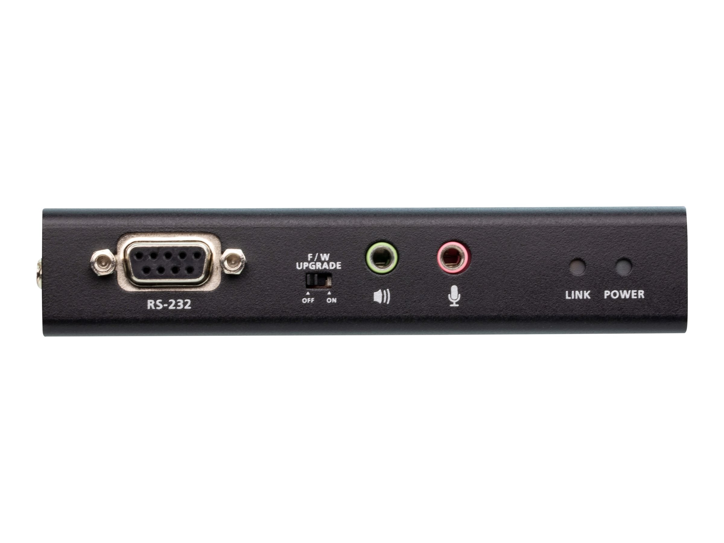 Detailansicht der Anschlüsse des ATEN CE611mini USB HDBaseT DVI KVM Extenders