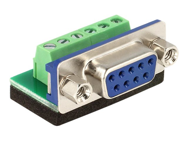 DELOCK Terminalblock D-Sub 9 Pin Buchse Vorderansicht