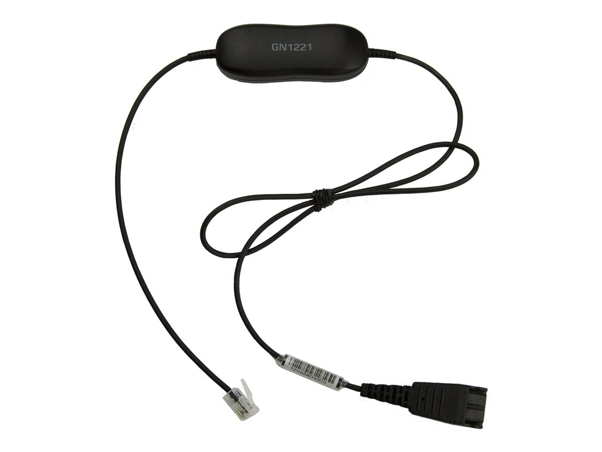 JABRA Smart Cord QD to RJ9 straight 0.8 meters with 8-position switch configurator for STD Variants Headset