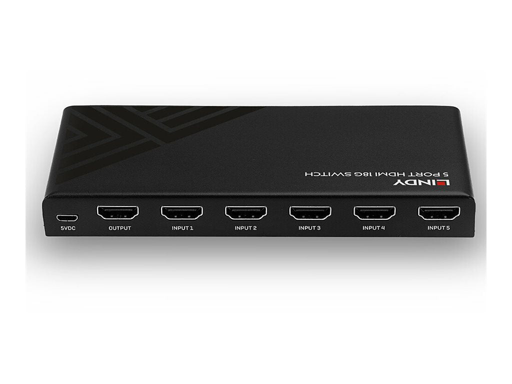 LINDY 5 Port HDMI 18G Switch Seitenansicht