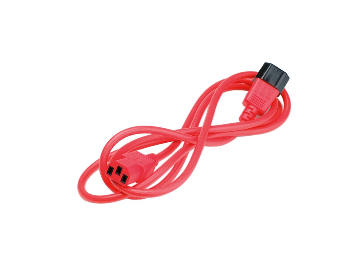 ROLINE Apparate-Verbindungskabel IEC 320 C14 - C13 rot 1,8m Detailansicht