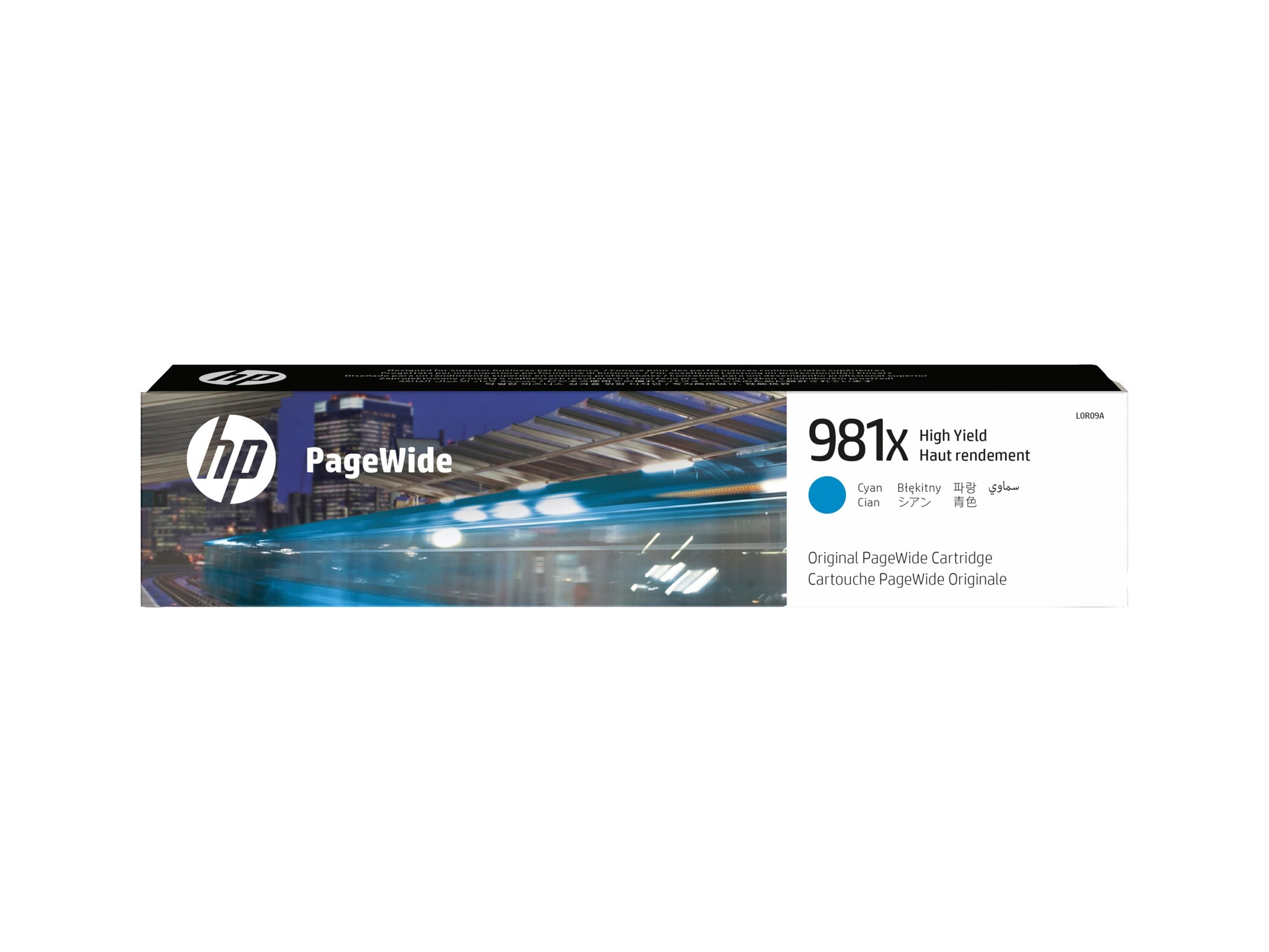 HP 981X original High Yield Cyan PageWide Cartridge L0R09A - Vorderansicht