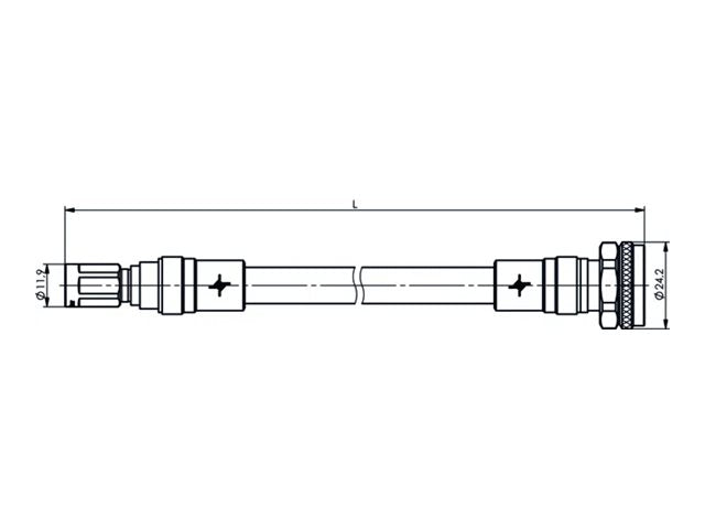 PUC TELEGÄRTNER NEX10-4.3-10 Jumper Kabel 3/8z IP67 L 5.0 m - Vorderansicht