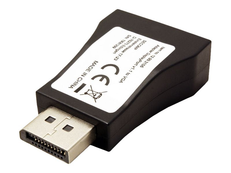 VALUE DisplayPort-VGA Adapter DP ST - VGA BU Aktiv