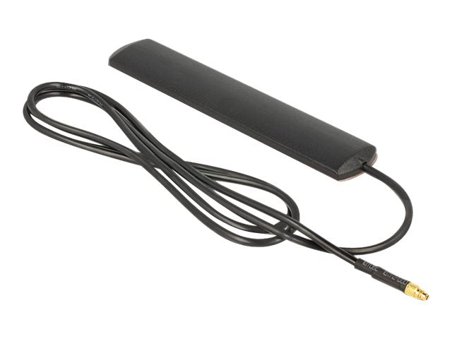 DELOCK LTE Antenne MMCX Stecker 3 dBi omnidirektional starr schwarz Klebemontage - Vorderansicht