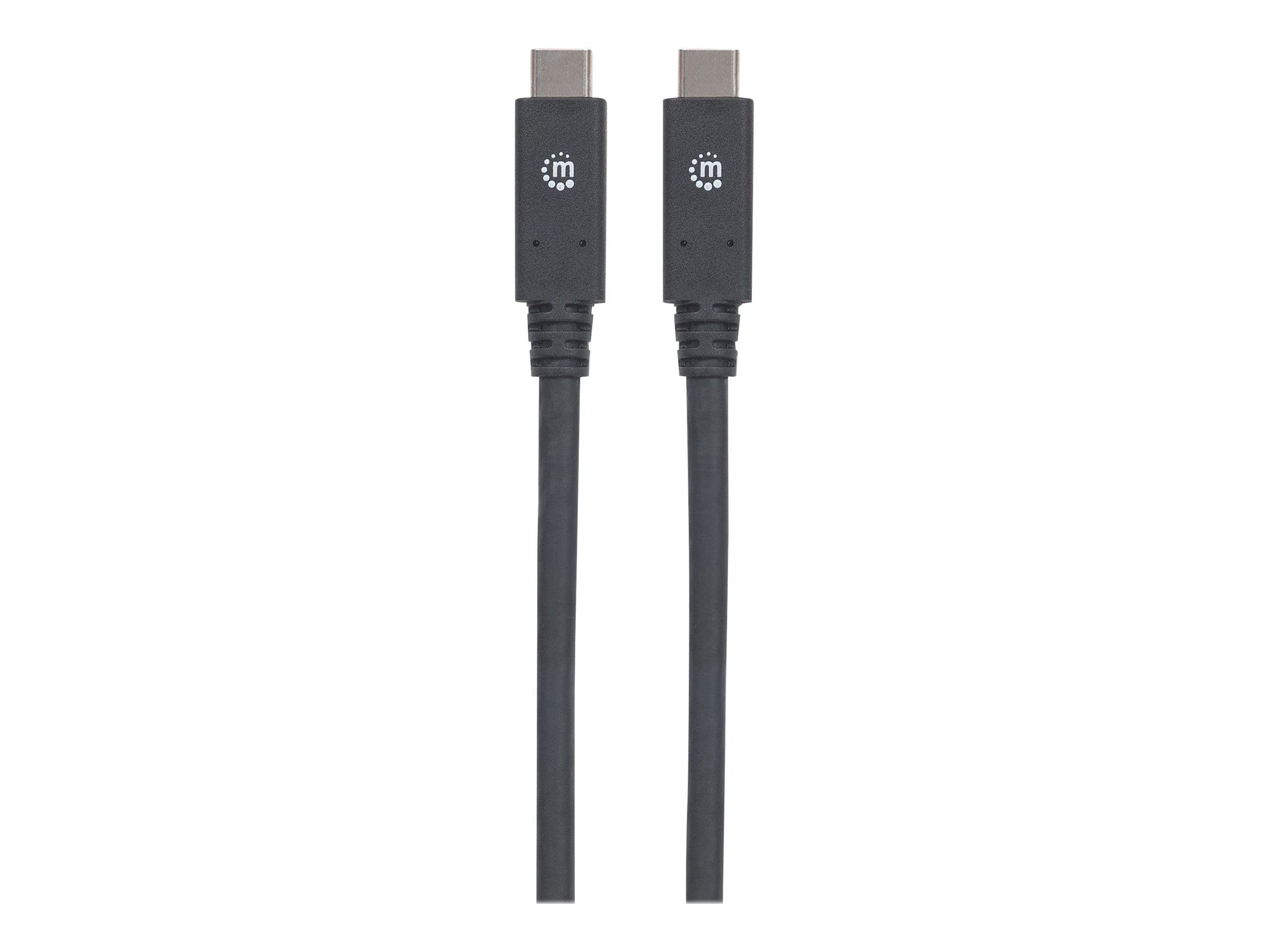 MANHATTAN USB 3.1 Typ C Gen1-Kabel 2m Typ C-Stecker auf Typ C-Stecker 5 Gbit/s schwarz