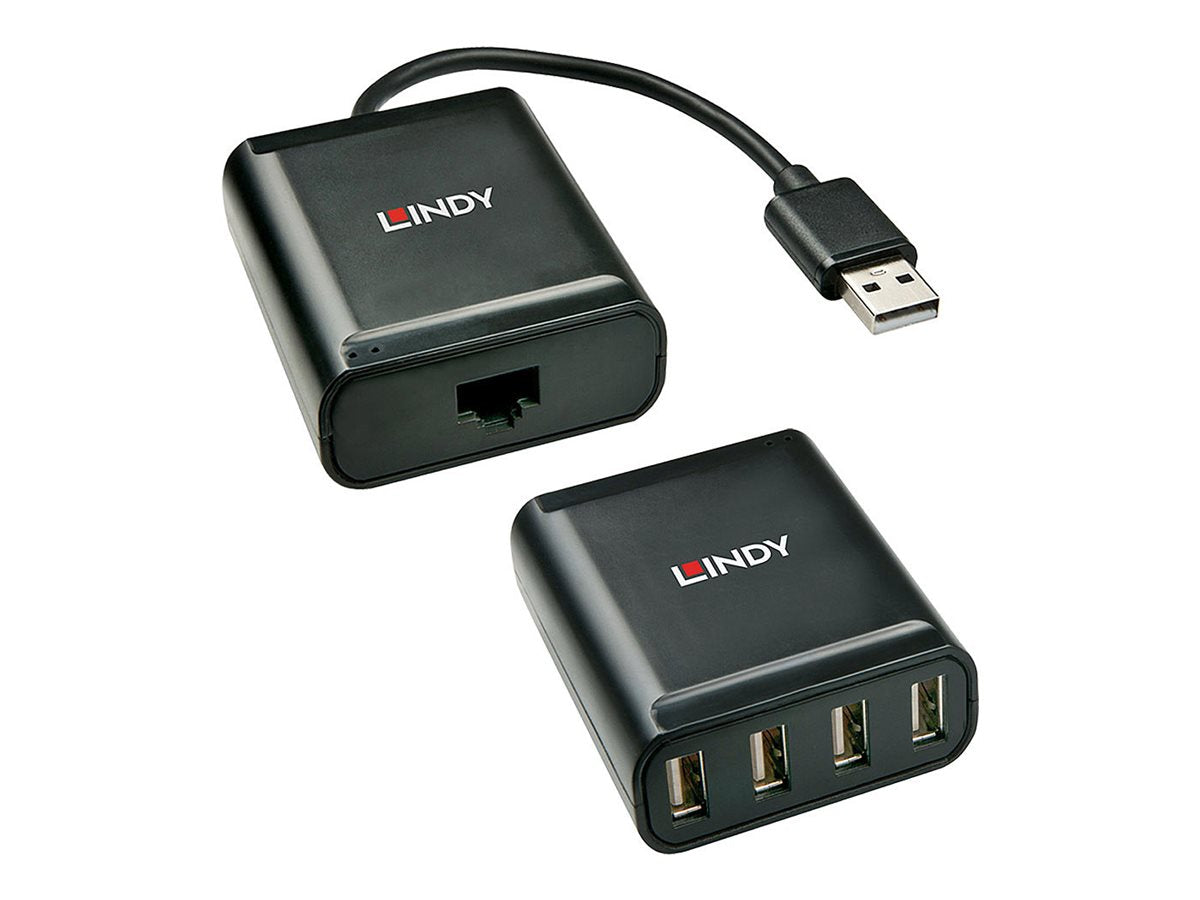 LINDY USB 2.0 Cat.5 Extender 60m 4 Ports Verpackung
