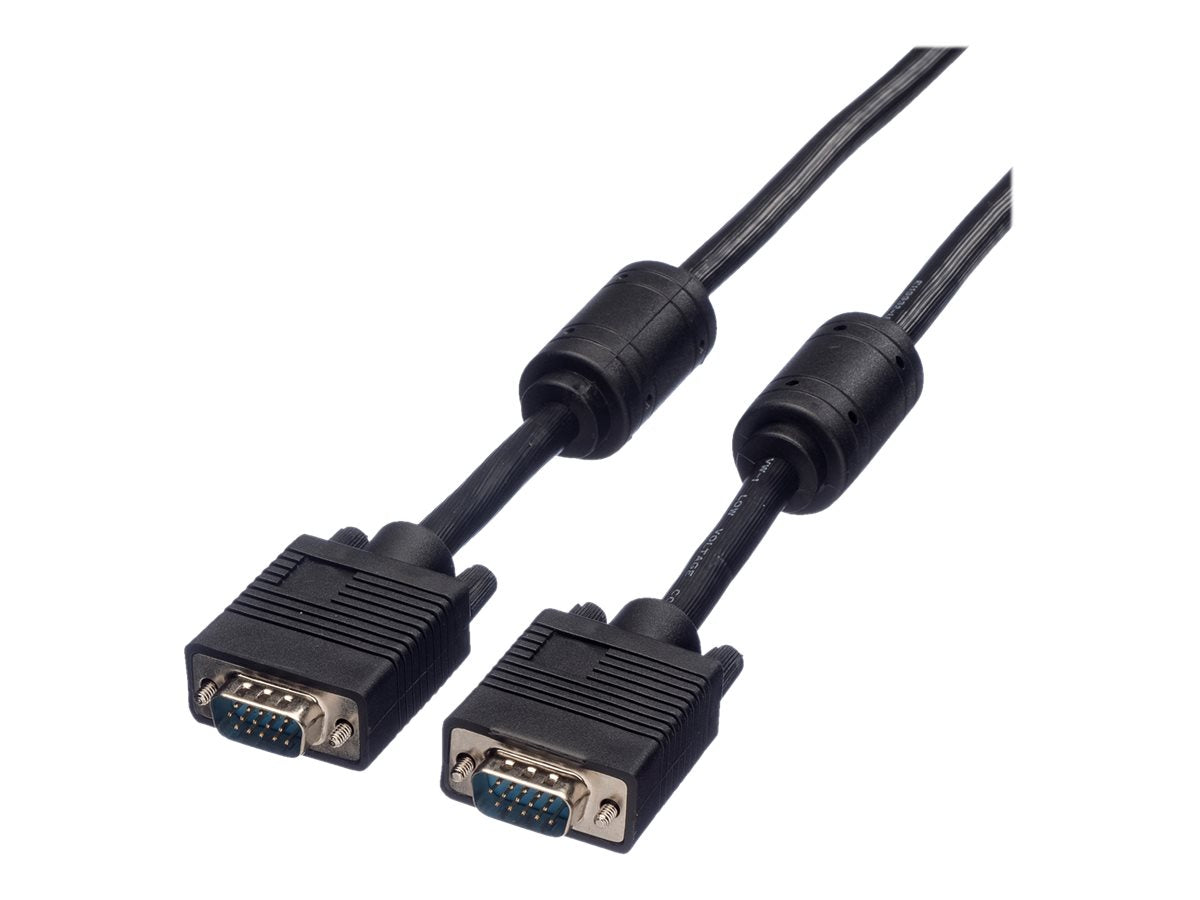 ROLINE Monitor-Kabel mit Ferritkern HD15 ST-ST 2m - Detailansicht