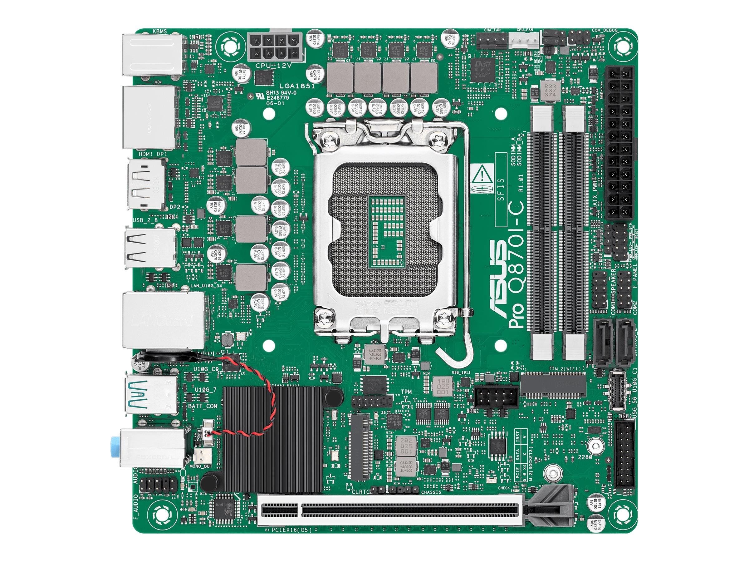 ASUS Q870 Mini-ITX Motherboard Vorderansicht