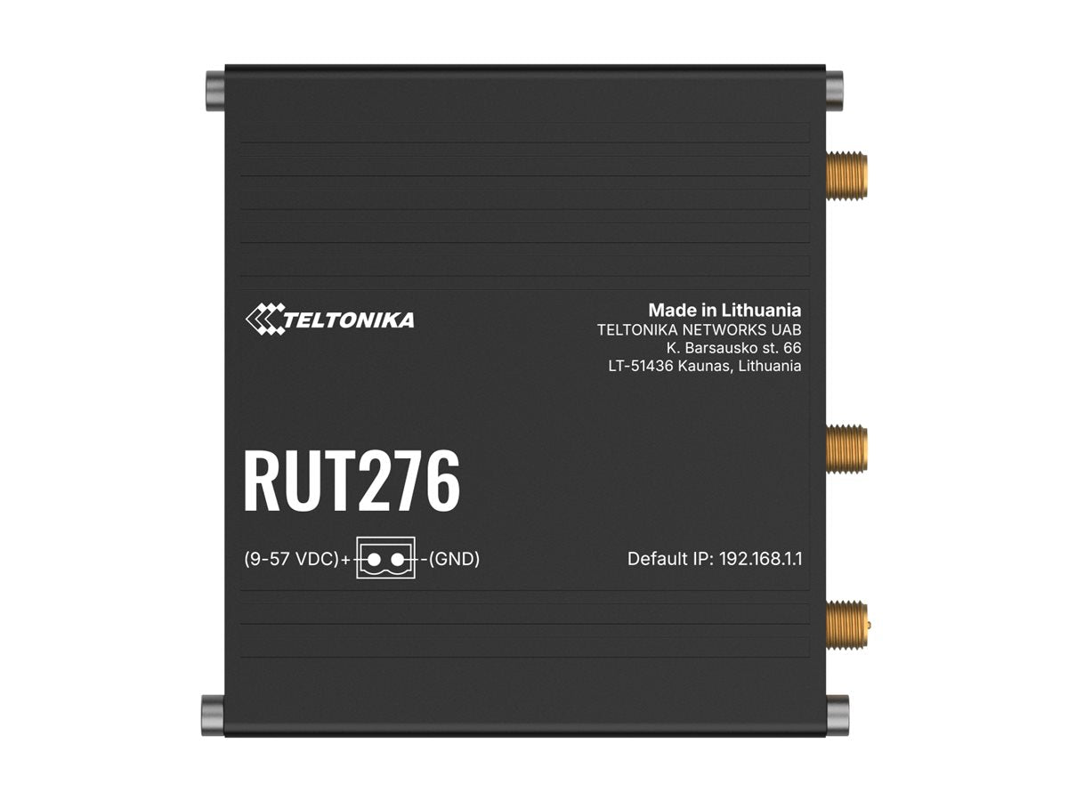 Vorderansicht des TELTONIKA NETWORKS RUT276 Compact Redcap 5G Routers