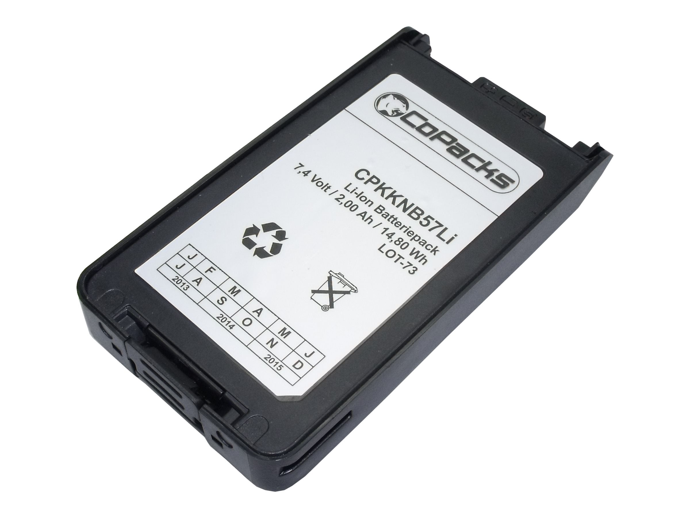 AKKUPLANET KNB-57L Akku LiIon für Kenwood TK-2140 TK-2160 TK-2170 TK-2360 TK-3140 TK-3160 TK-3170 TK-3360 NX-220 - Vorderansicht