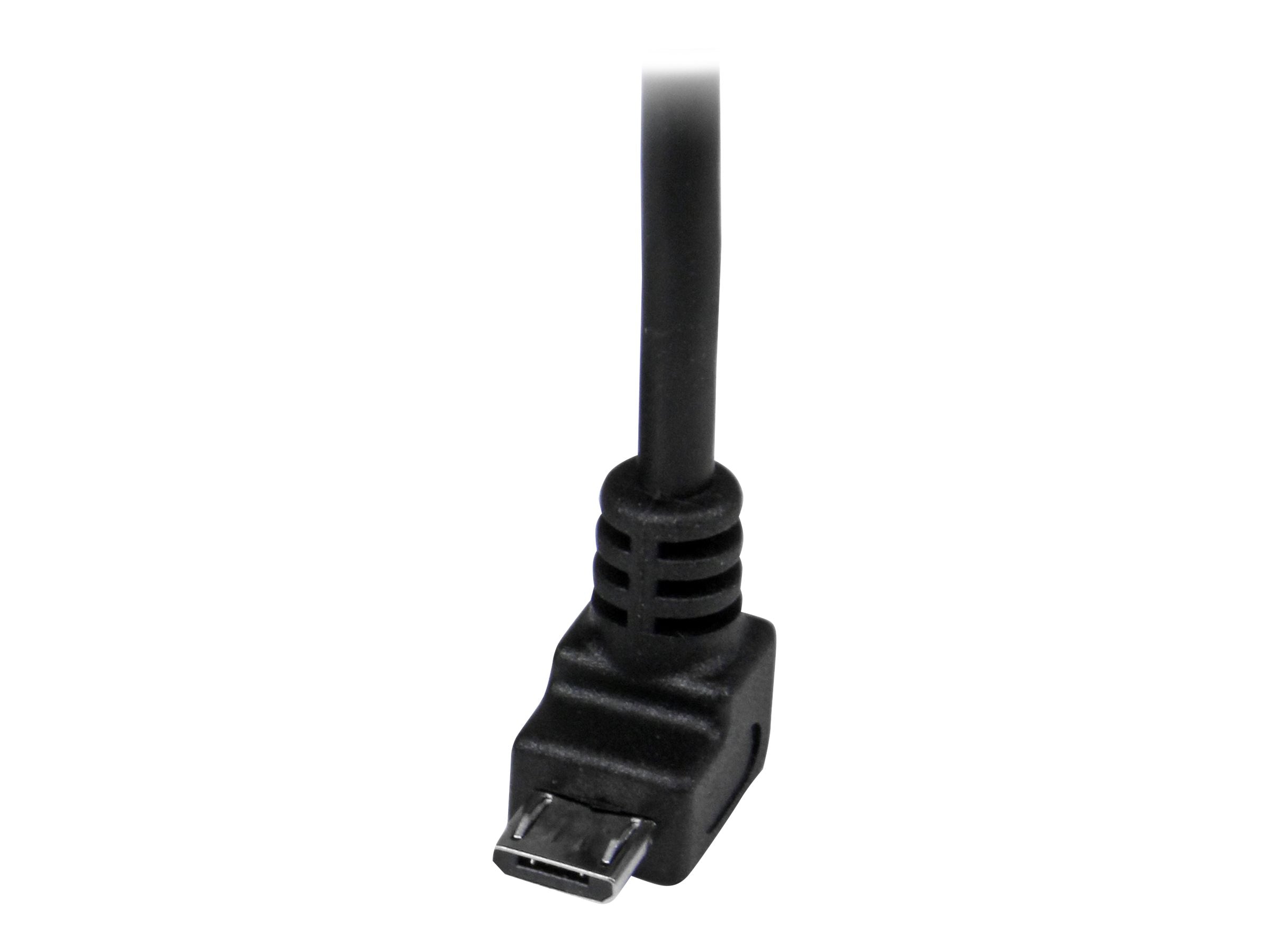 STARTECH.COM 2m Micro USB Kabel - A auf abwärtsgewinkeltes Micro B Vorderansicht