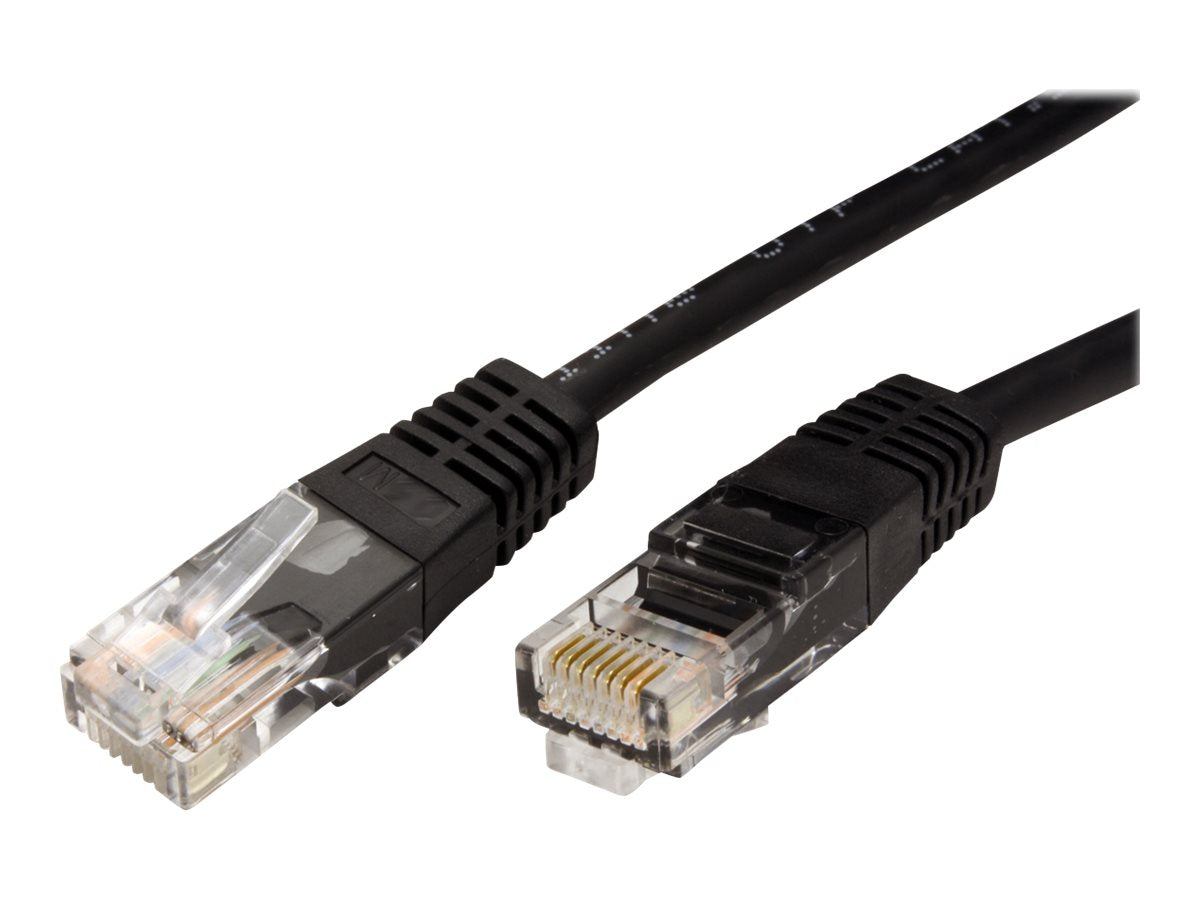 ROLINE Patchkabel Kat.5e Class D UTP schwarz 2m - Vorderansicht