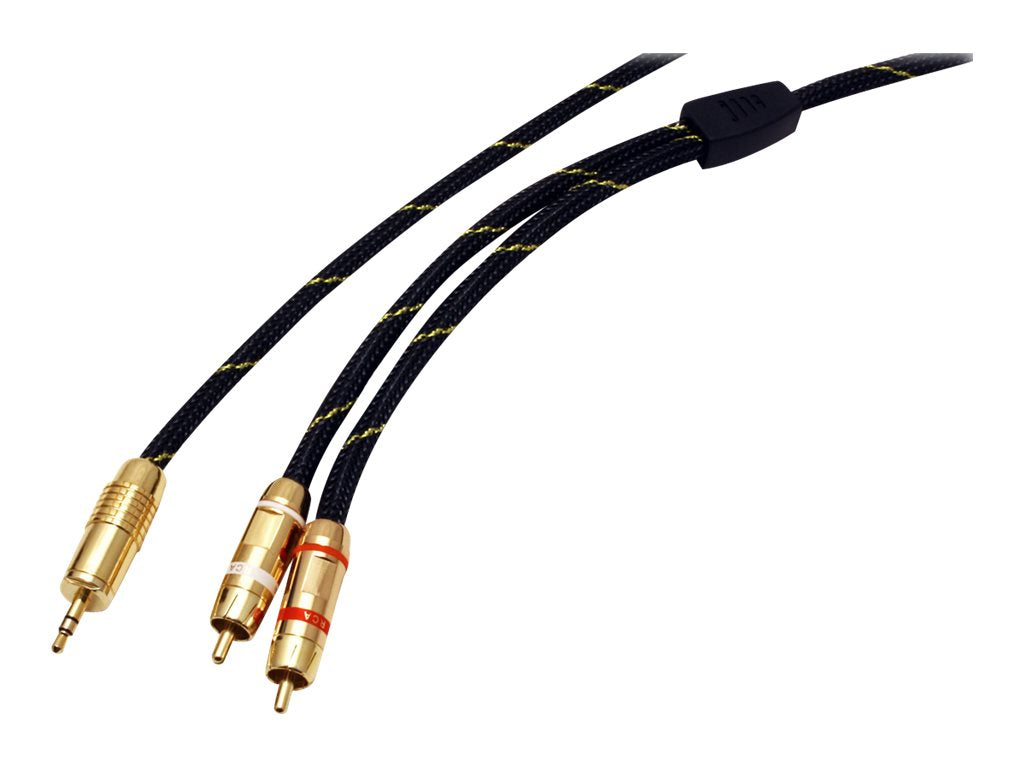 ROLINE GOLD Audio-Verbindungskabel 3,5mm Stereo - 2x Cinch Stecker Detailansicht