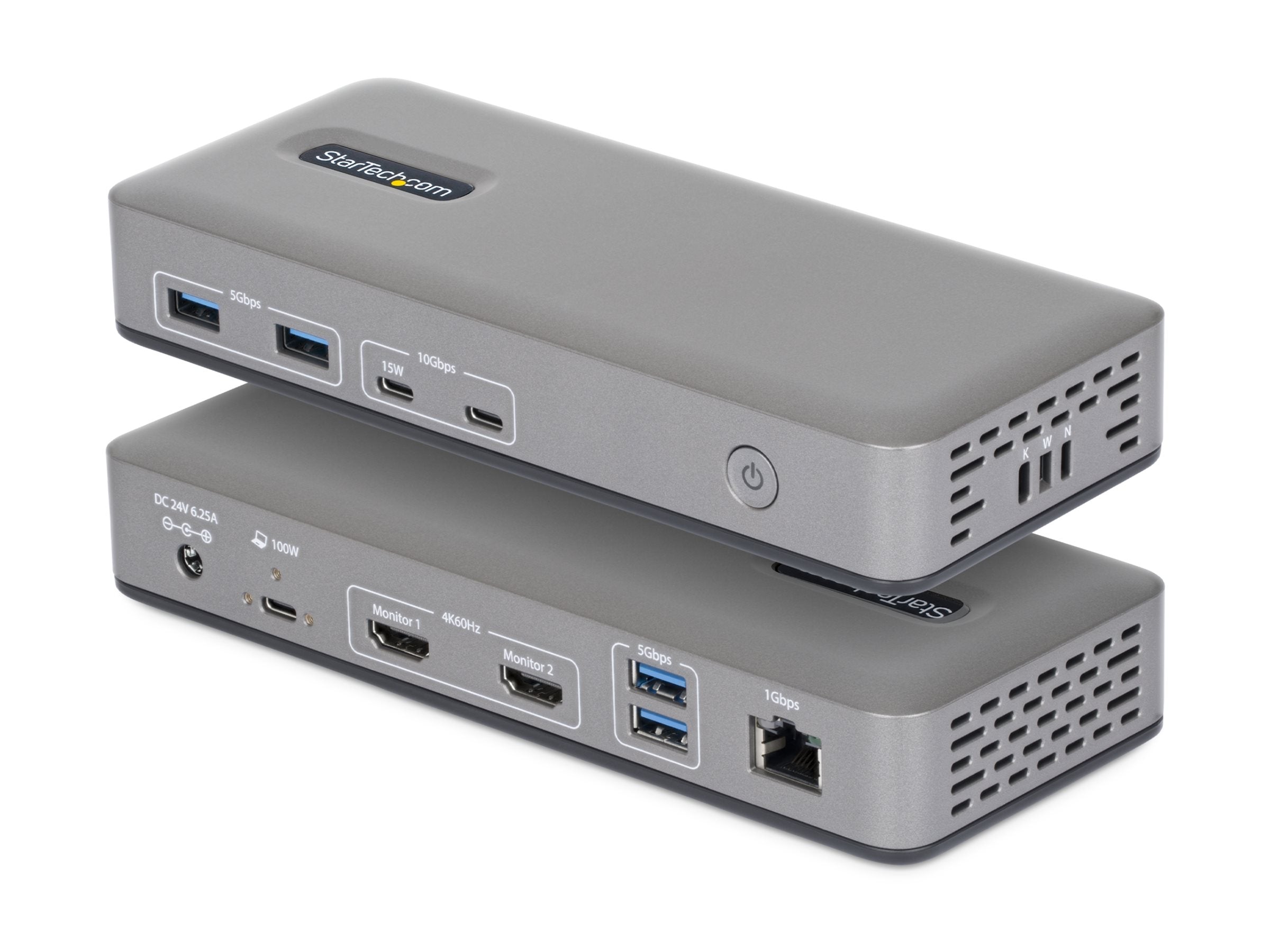 STARTECH.COM USB-C Dockingstation Dual 4K 60Hz HDMI MST Dock 100W Power Delivery Laptop-Ladung 1GbE treiberlos Windows