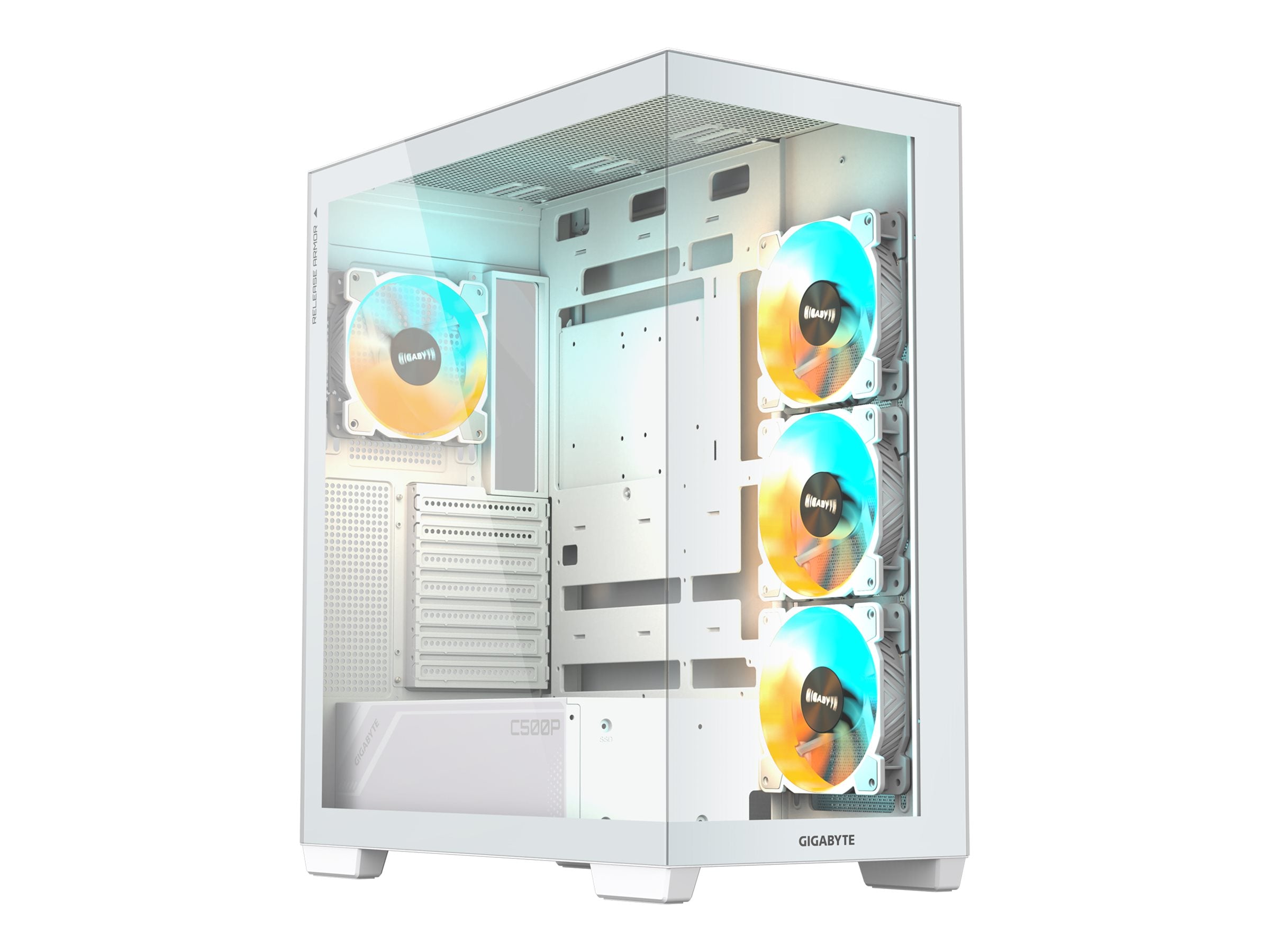 GIGABYTE GB-C500PI ST RGB Systemschrank Vorderansicht