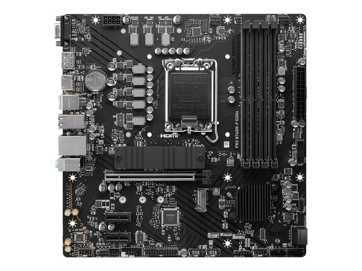 MSI PRO B760M-P LGA1700 DDR4 Motherboard Vorderansicht