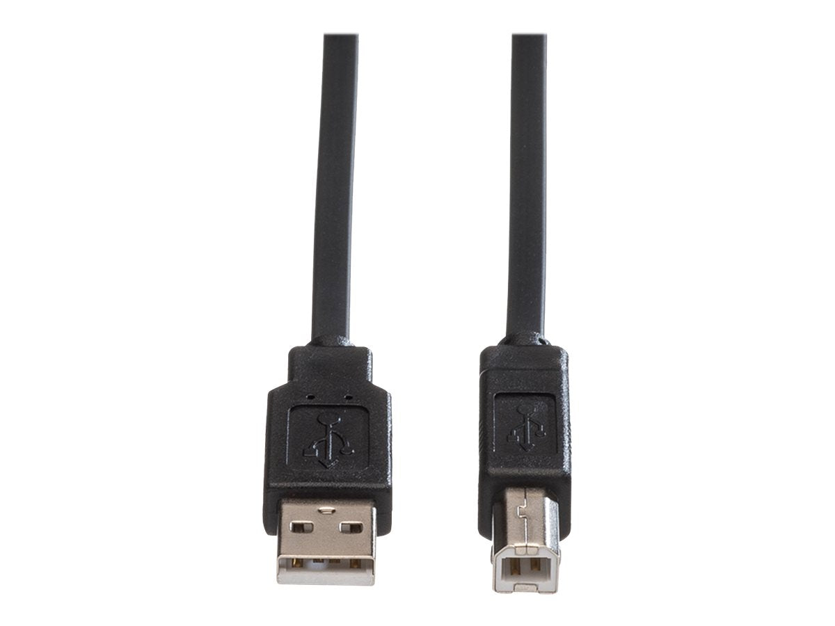 ROLINE USB 2.0 Notebook-Flachkabel Typ A-B 0,8m - Detailansicht