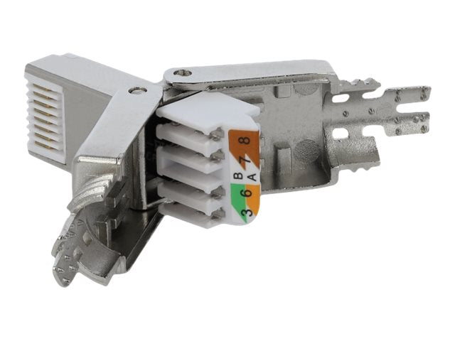 DELOCK RJ45 Stecker Cat.6A STP werkzeugfrei - Vorderansicht