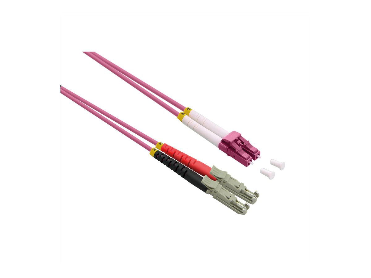 ROLINE LWL-Kabel duplex 50/125um OM4 LSH/LC LSOH violett 5m - Vorderansicht