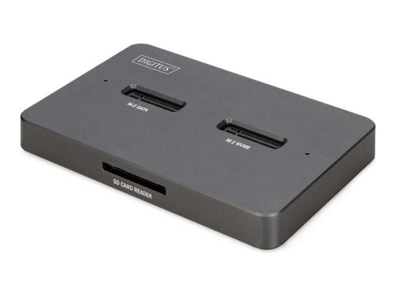 DIGITUS Dual Bay Nvme+SATA 2 in 1 SSD Docking Station Vorderansicht