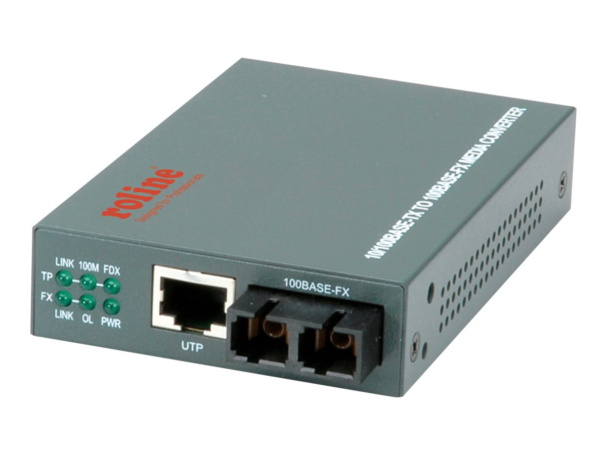 ROLINE Fast Ethernet Konverter RJ-45 - SC Loop-back Verpackung