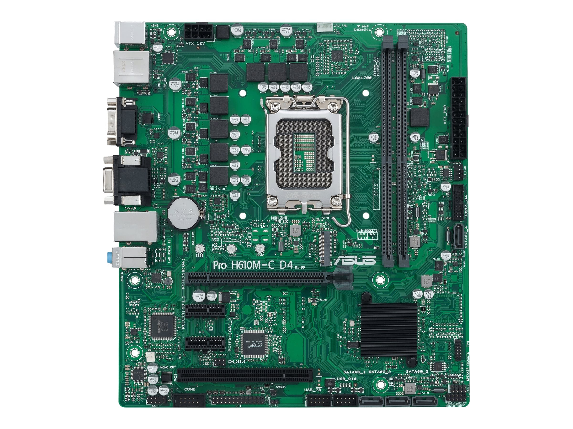 ASUS PRO H610M-C D4-CSM Motherboard Vorderansicht