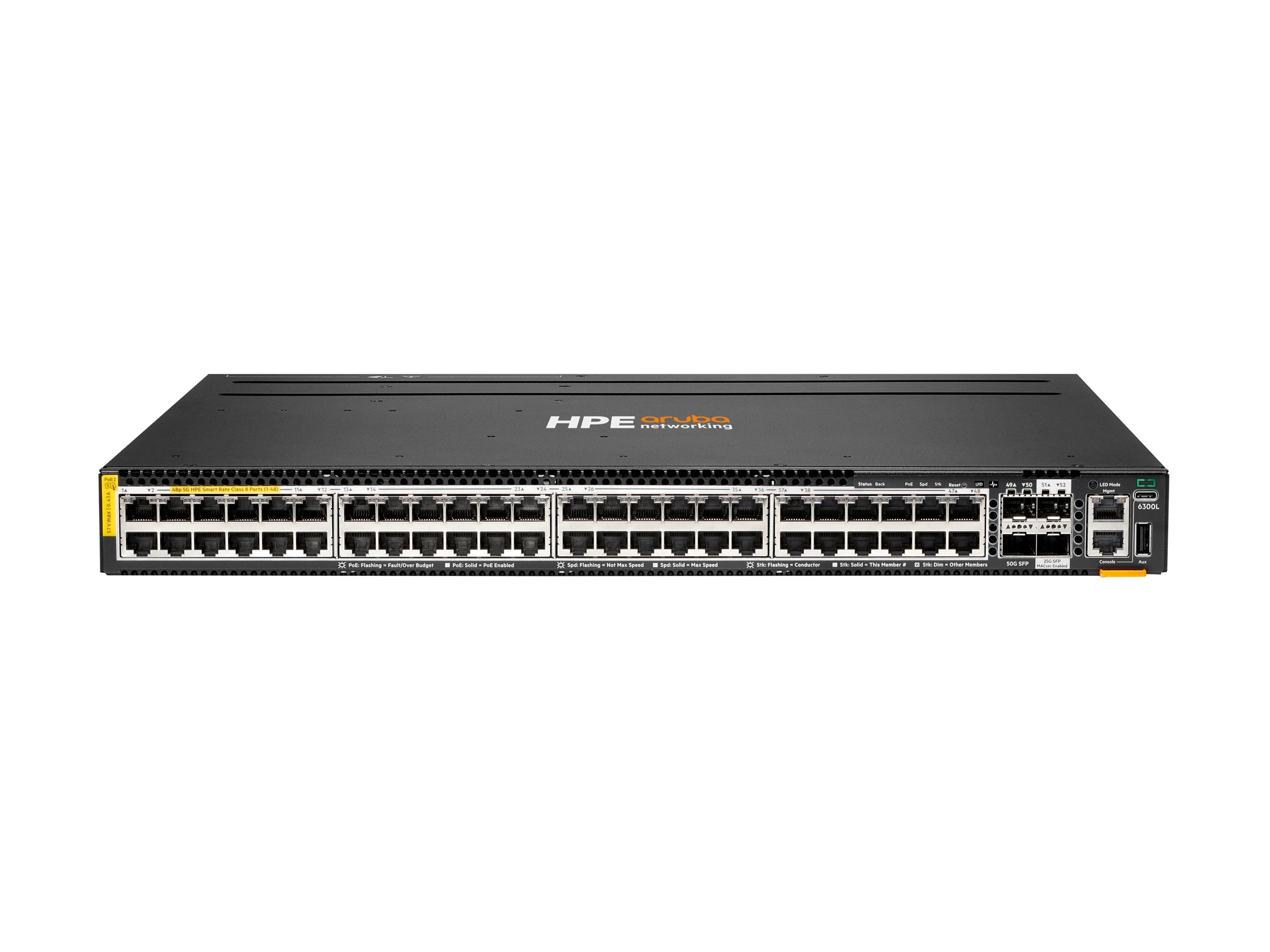 HPE Aruba Networking 6300L 48p Switch Vorderansicht