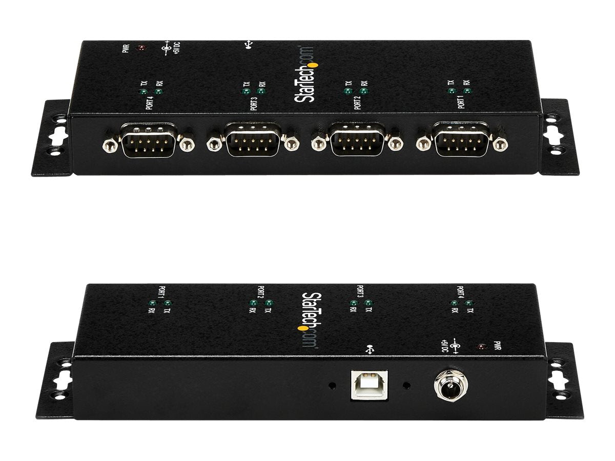 STARTECH.COM 4 Port USB auf Seriell RS232 Adapter Hub - Vorderansicht