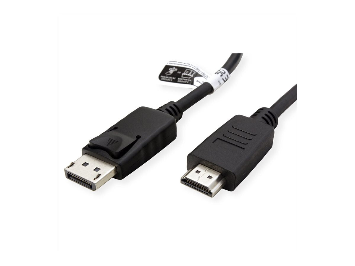 ROLINE RM DisplayPort Kabel DP - HDTV ST/ST schwarz 1m Vorderansicht