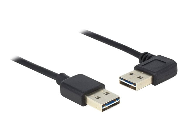 DELOCK Kabel EASY-USB 2.0 Typ-A Stecker gewinkelt 0,5 m - Vorderansicht