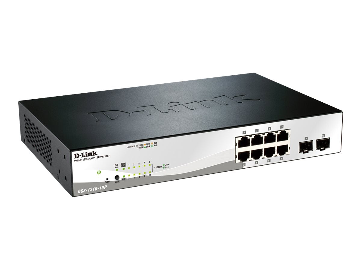 D-LINK DGS-1210-10P/E Layer2 smart managed PoE Gigabit Switch Vorderansicht