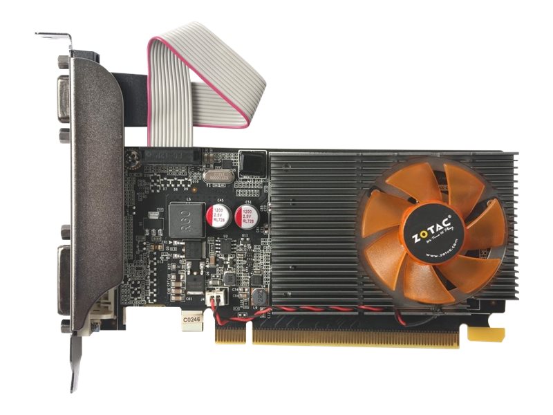 ZOTAC GeForce GT 710 2GB GDDR3 Grafikkarte Vorderansicht