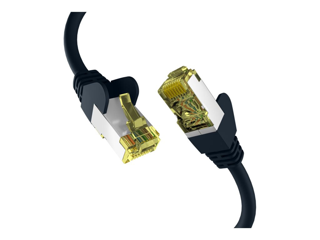 EFB Netzwerkkabel CAT6a S/FTP PIMF 10 Gigabit Ethernet Kupfer 5m schwarz - Vorderansicht