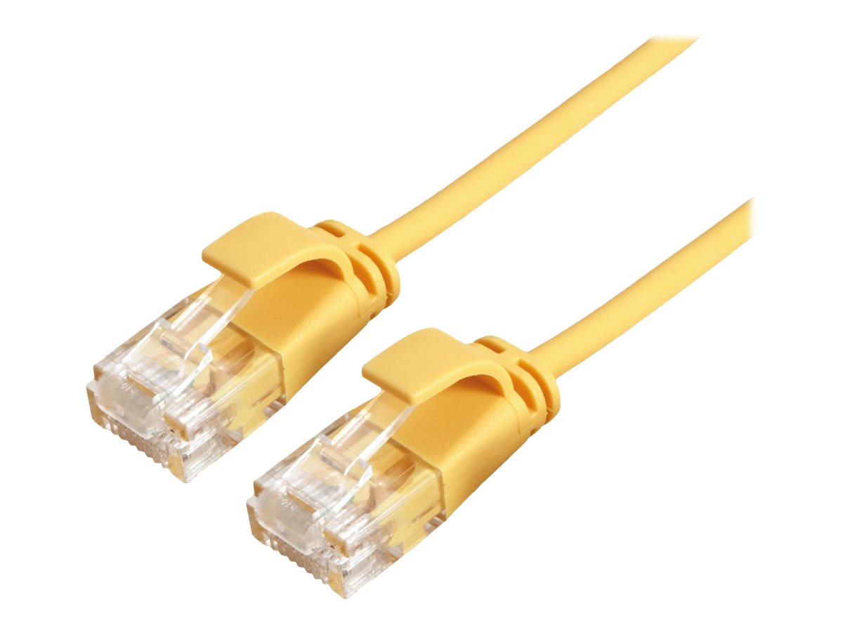 ROLINE GREEN UTP Patchkabel Kat.6A Class EA LSOH slim gelb 3m - Vorderansicht