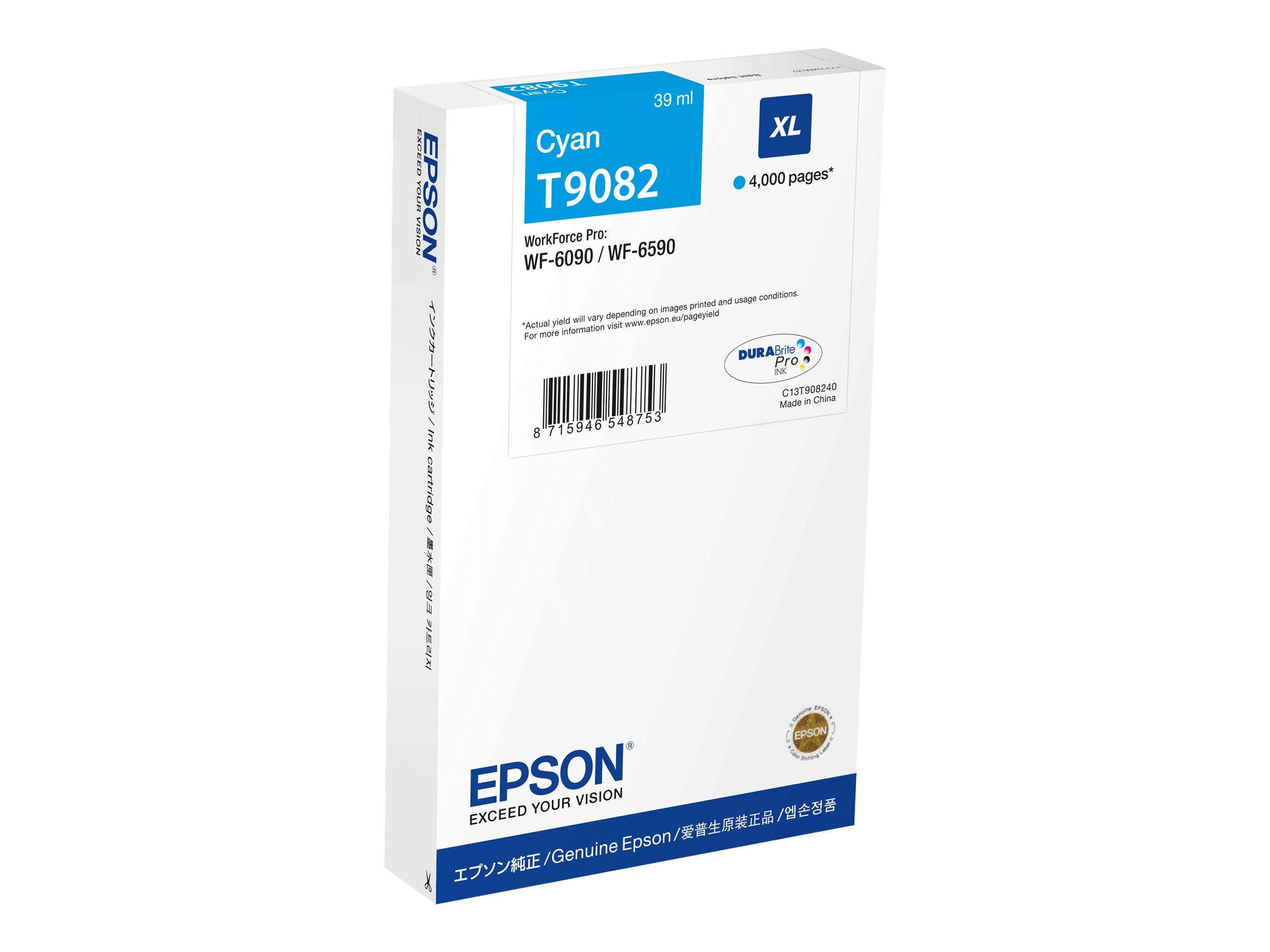 EPSON 4LB WF-6xxx Ink Cartridge Cyan XL - Vorderansicht