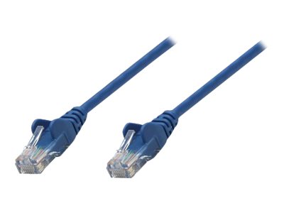 INTELLINET Netzwerkkabel Cat6 S/FTP blau 0,25m Vorderansicht