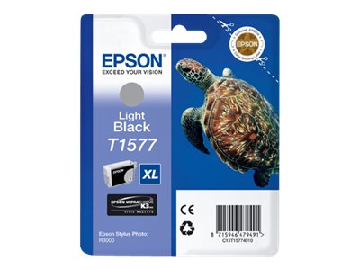 EPSON T1577 Tintenpatrone light black im Blister