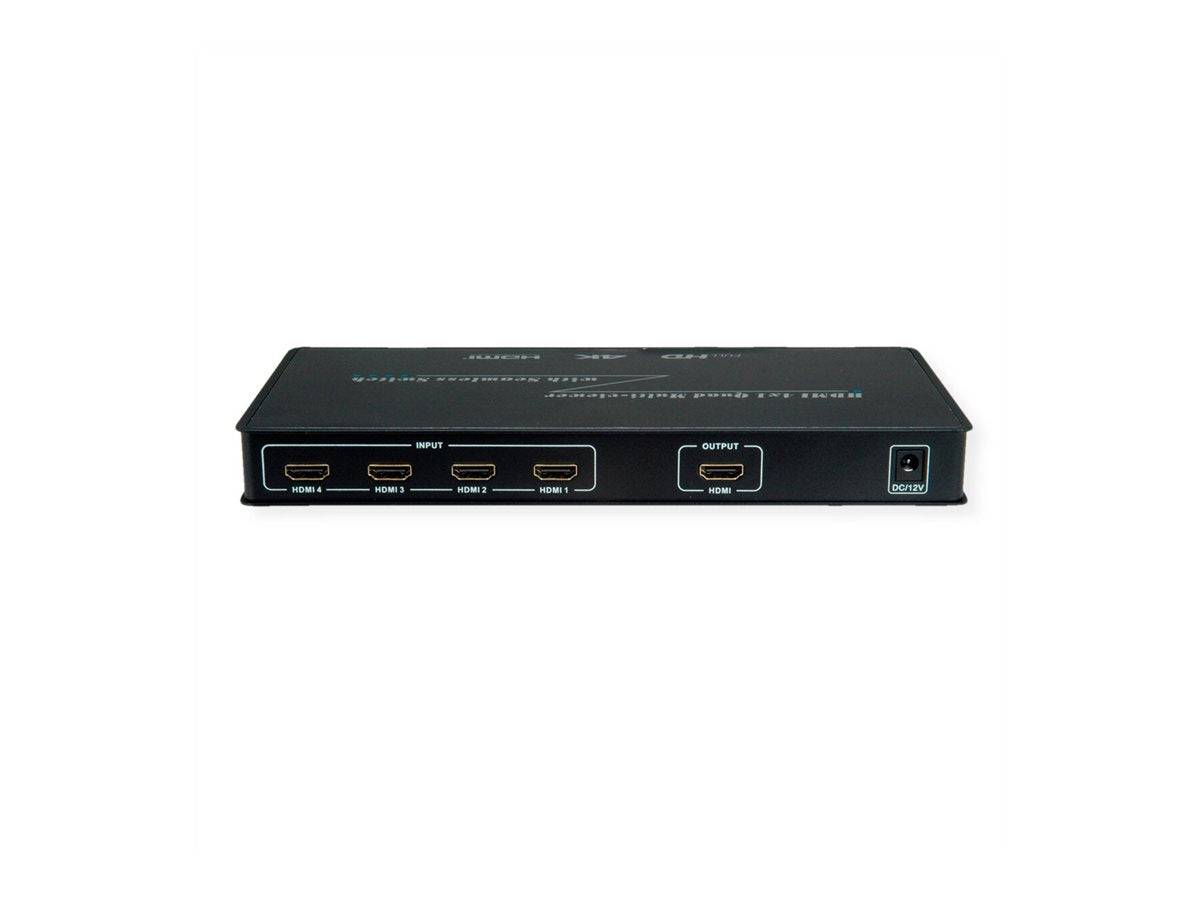 ROLINE HDMI 4x1 QUAD Multi-Viewer Switch Anschlussansicht