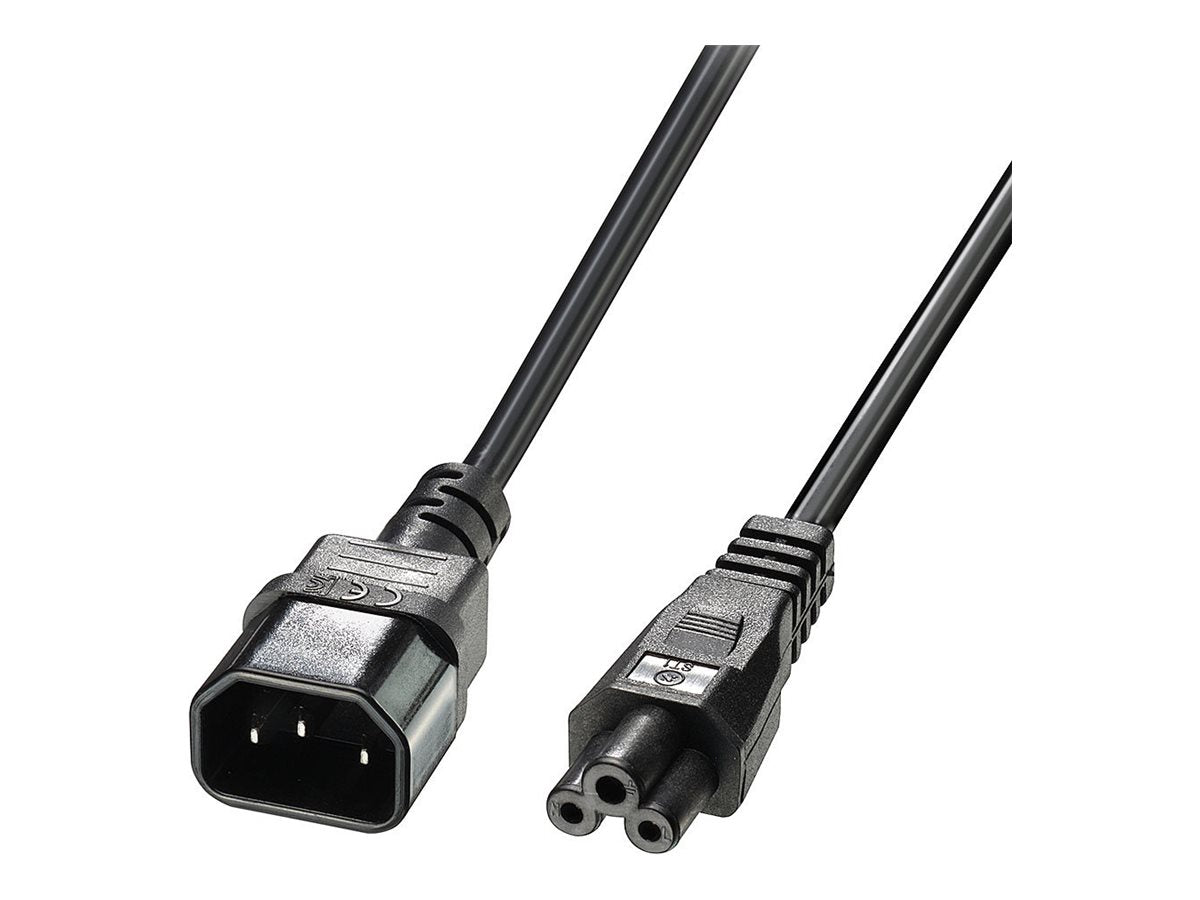 LINDY 5m IEC C14 an IEC C5 Netzkabel - Vorderansicht